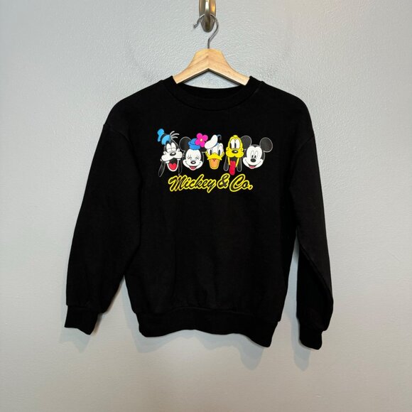 MICKEY & CO black Disney friends graphic sweatshirt size XS - Picture 1 of 7